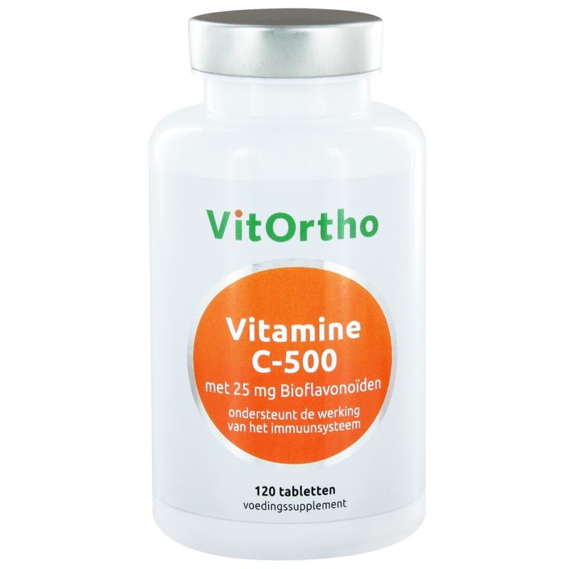 VitOrtho VitOrtho Vitamine C-500 met 25 mg bioflavonoiden (120 tab)