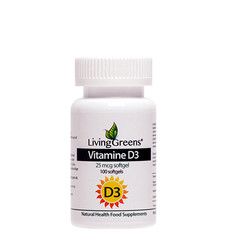 Livinggreens Vitamine D3 25 mcg (100 softgels)
