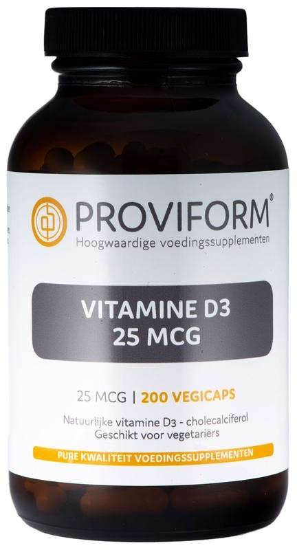 Proviform Proviform Vitamine D3 25mcg (200 vega caps)