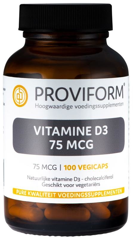 Proviform Proviform Vitamine D3 75mcg (100 vega caps)