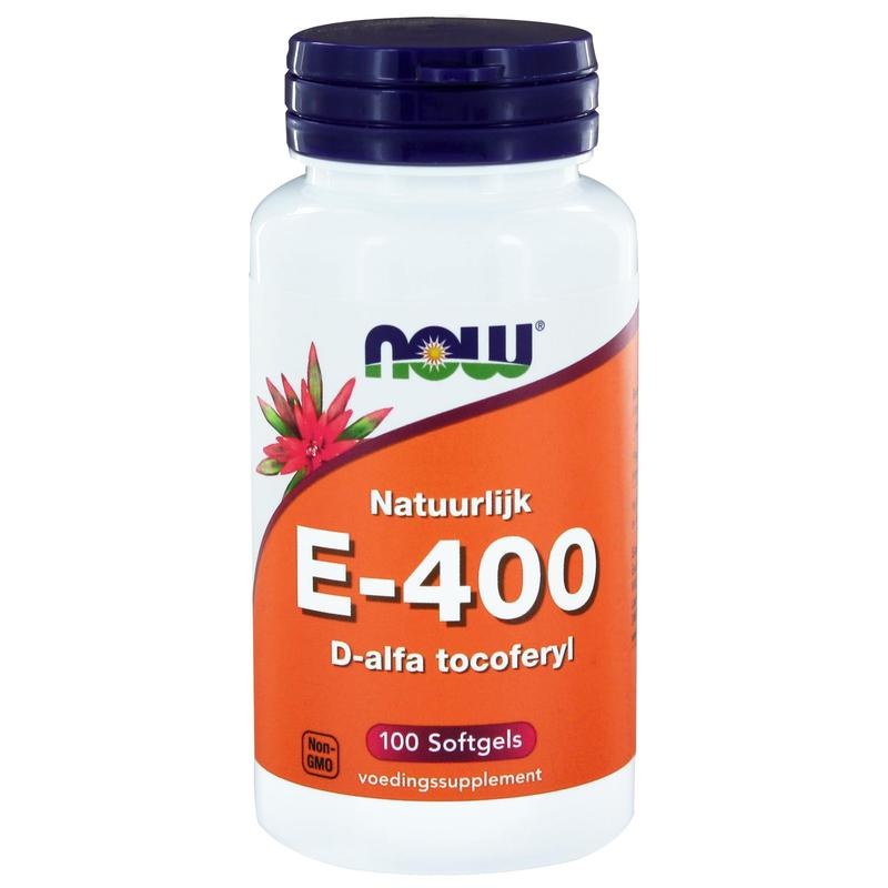 NOW Vitamine E-400 d-alfa tocoferyl (100 softgels) NOW Vitamine E-400 d-alfa tocoferyl (100 softgels)