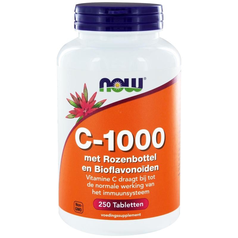 NOW Vitamine C-1000 met rozenbottel en bioflavonoiden (250 tab) NOW Vitamine C-1000 met rozenbottel en bioflavonoiden (250 tab)