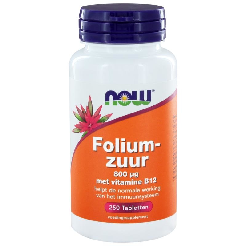 Now NOW Foliumzuur 800 mcg (250 tab)