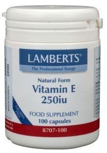 Lamberts Lamberts Vitamine E 250IE natuurlijk (100 vega caps)