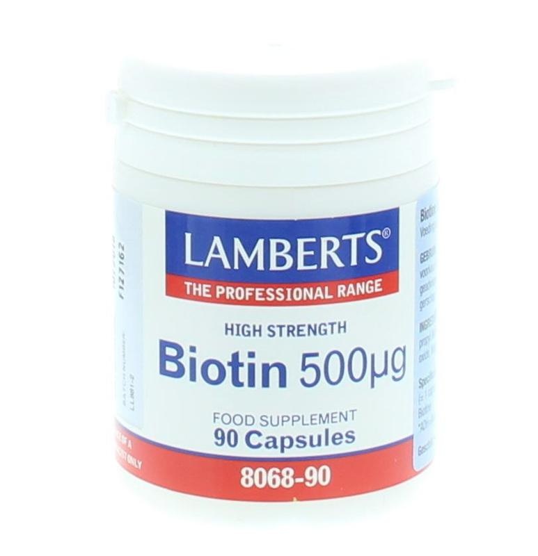 Lamberts Lamberts Vitamine B8 500mcg (biotine) (90 vega caps)