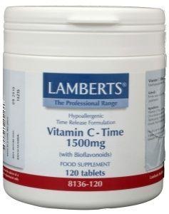 Lamberts Lamberts Vitamine C 1500 Time release & bioflavonoiden (120 tab)