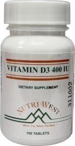 Nutri West Nutri West Vitamine D3 400 (100 tab)
