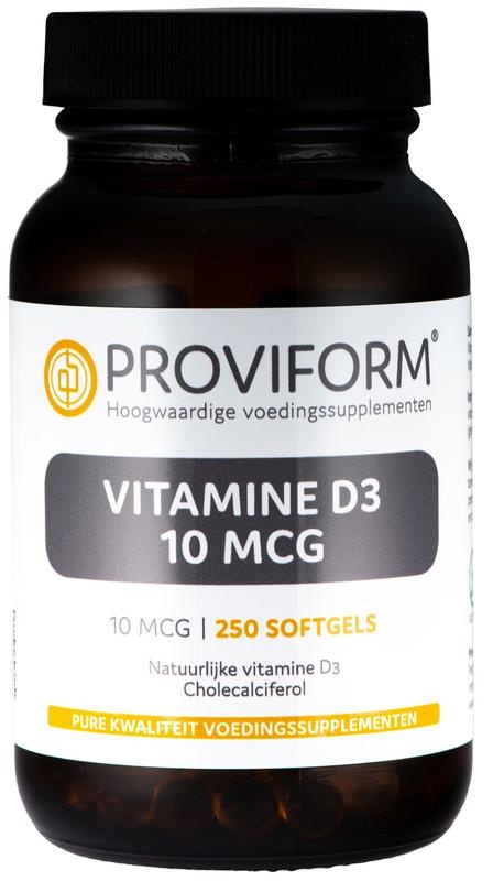 Proviform Proviform Vitamine D3 10mcg (250 Softgels)