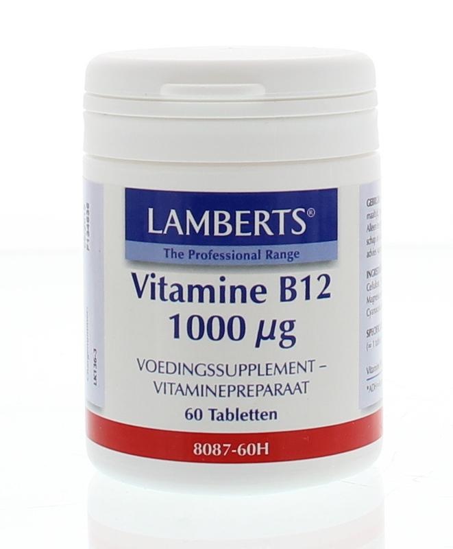 Lamberts Lamberts Vitamine B12 1000mcg (cyanocobalamine) (60 tab)