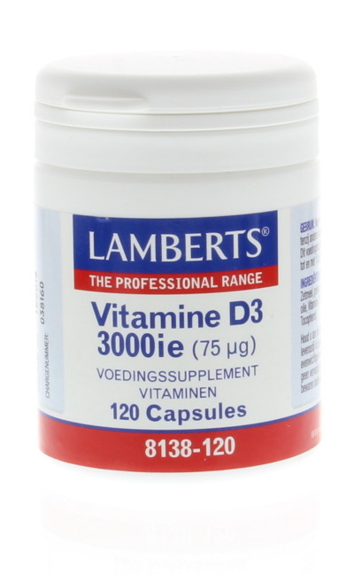 Lamberts Lamberts Vitamine D3 3000IE/75mcg (120 caps)