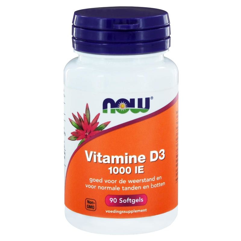 Now NOW Vitamine D3 1000IE (90 softgels)