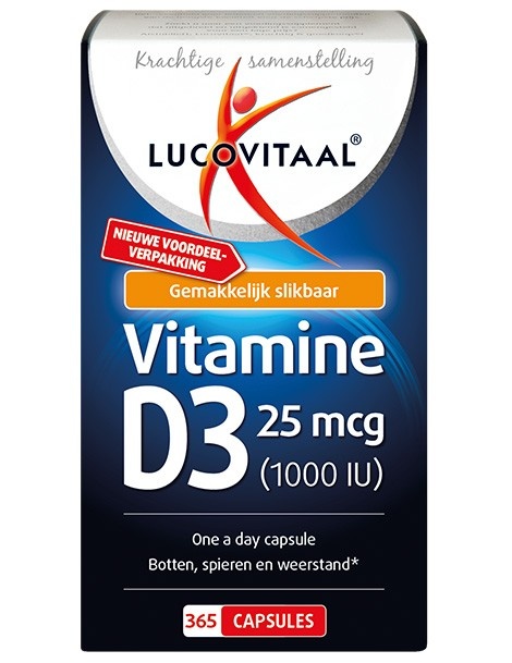 Lucovitaal Lucovitaal Vitamine D3 25mcg (365 caps)