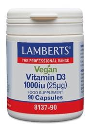Lamberts Lamberts Vitamine D3 1000IE 25mcg vegan (90 caps)