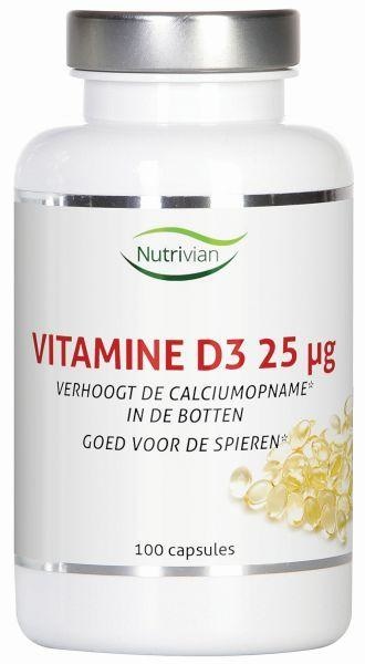 Nutrivian Nutrivian Vitamine D3 25mcg (100 caps)