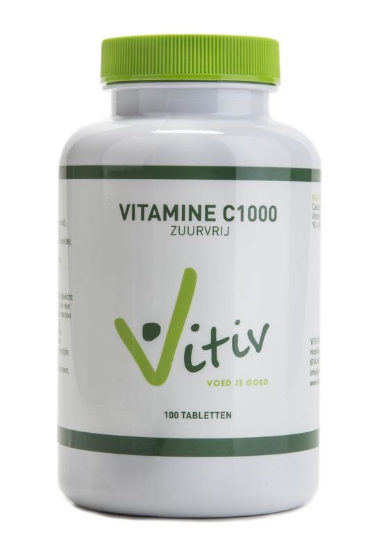Vitiv Vitiv Vitamine C1000 zuurvrij (100 tab)