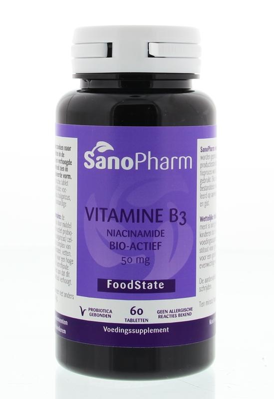 Sanopharm Sanopharm Vitamine B3 niacinamide 50 mg (60 tab)