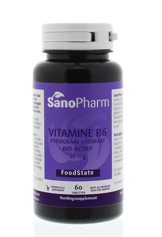 Sanopharm Sanopharm Vitamine B6 pyridoxaal-5-fosfaat 30 mg (60 tab)