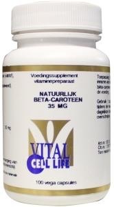 Vital Cell Life Vital Cell Life Beta caroteen 35 mg pro vitamine A (100 caps)