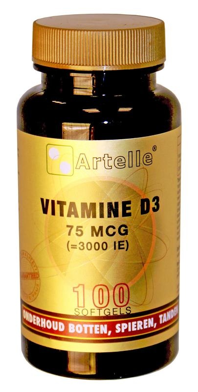 Artelle Artelle Vitamine D3 75mcg (100 Softgels)