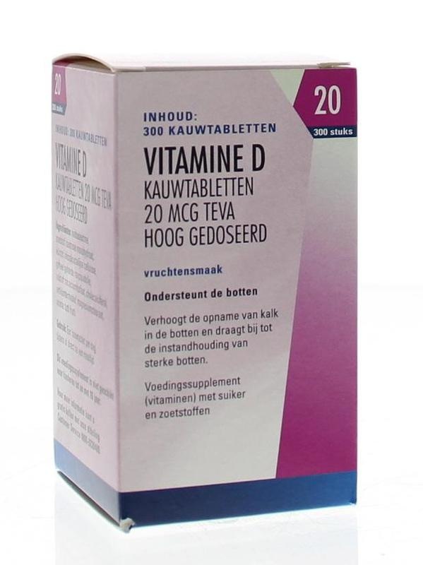 Teva Teva Vitamine D 20 mcg 800IE (300 tab)
