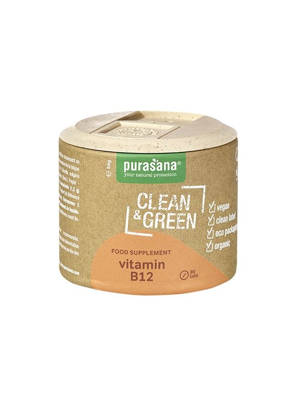 Purasana Purasana Clean & green vitamine B12 vegan bio (90 tab)