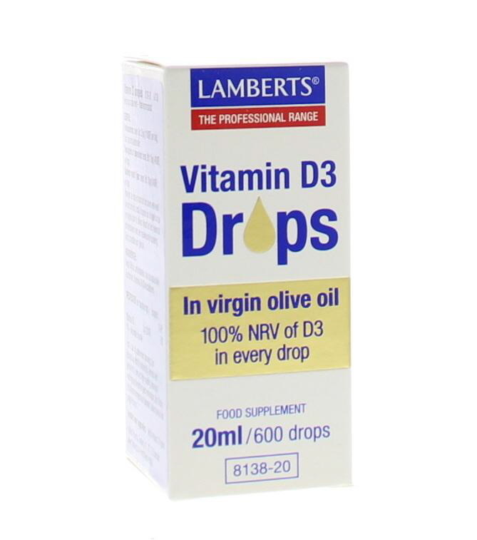 Lamberts Lamberts Vitamine D3 druppels (20 ml)