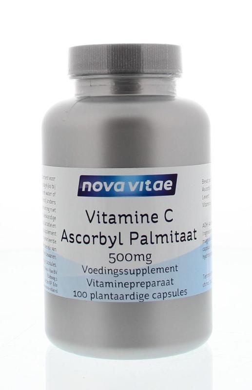 Nova Vitae Nova Vitae Vitamine C ascorbyl palmitaat 500 mg (100 vega caps)