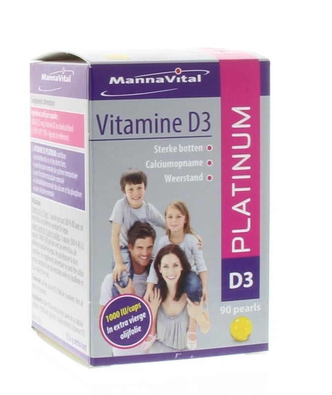 Mannavital Mannavital Vitamine D3 platinum (90 caps)