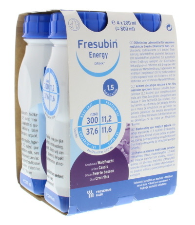 Fresubin Fresubin Energy drink cassis 200ml (4 st)
