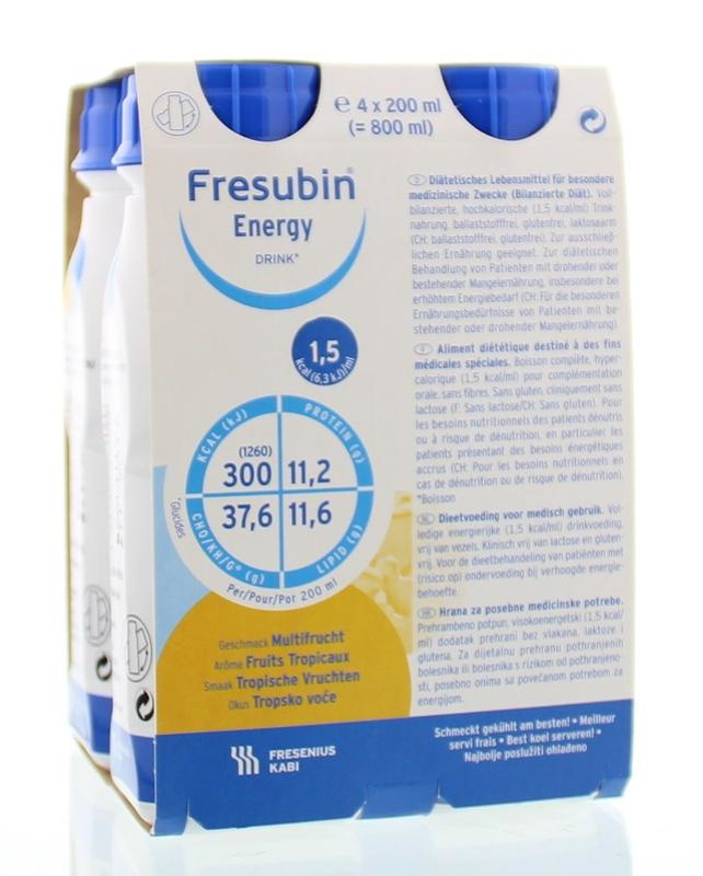 Fresubin Fresubin Energy drink tropische vruchten 200ml (4 st)