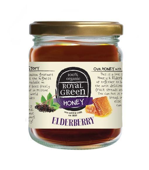 Royal Green Royal Green Elderberry honey bio (250 gr)