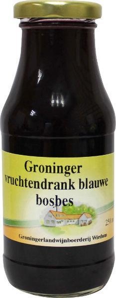 Groninger Blauwe bosbessensap (250 ml)