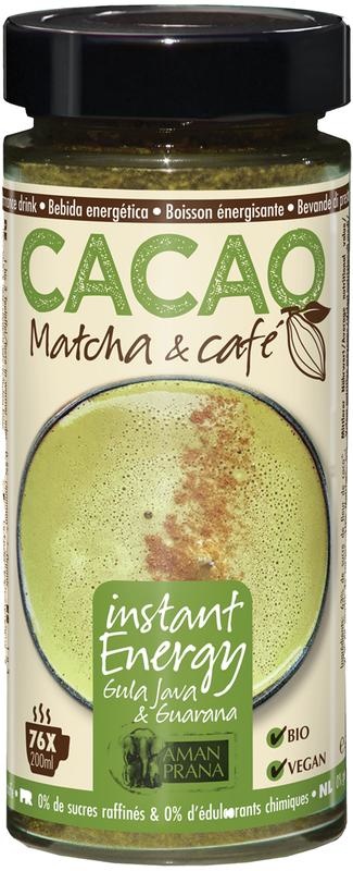 Amanprana Amanprana Cacao Matcha & cafe bio (230 gr)