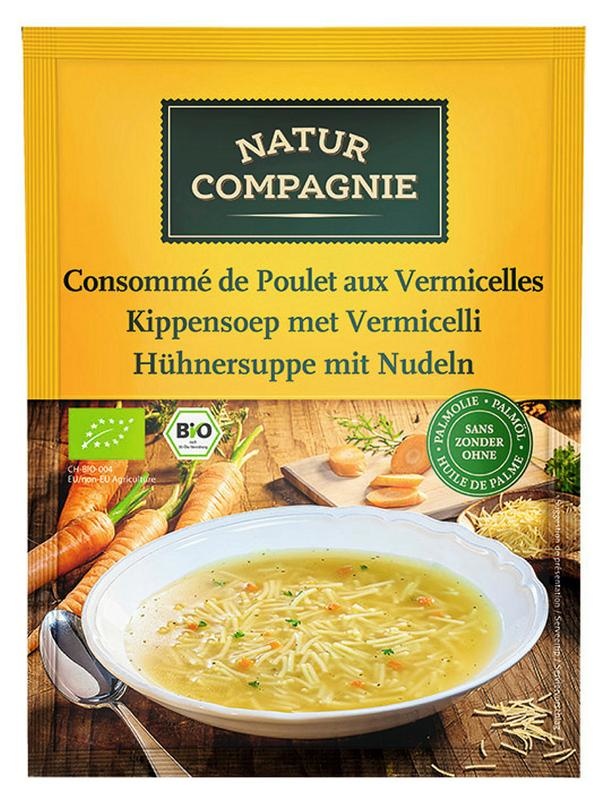Natur Compagnie Natur Compagnie Kippensoep met vermicelli bio (40 gr)