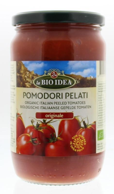 Bioidea Bioidea Tomaten gepeld (glas) bio (660 gr)