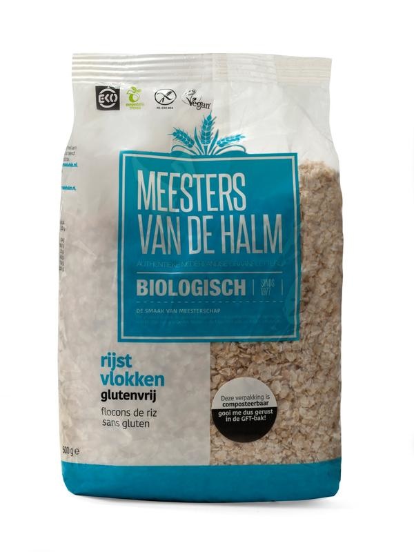 De Halm De Halm Rijstvlokken bio (500 gr)