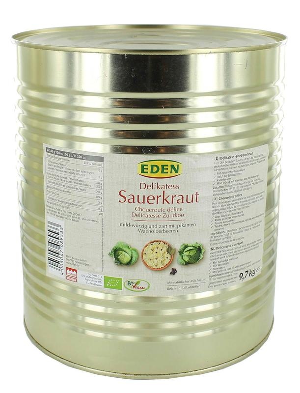 Eden Eden Zuurkool in blik bio (9700 gr)