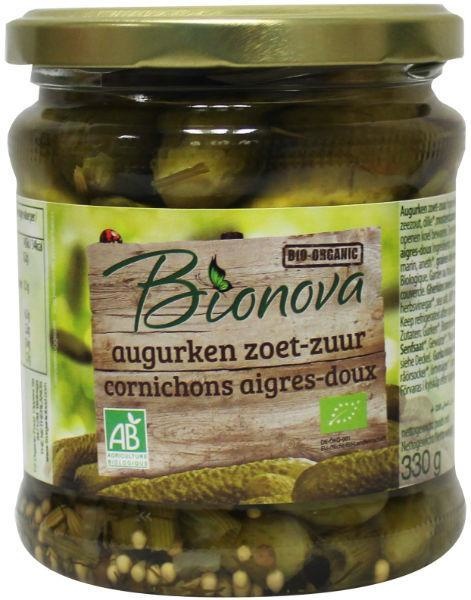 Bionova Bionova Augurken zoet zuur bio (330 gr)