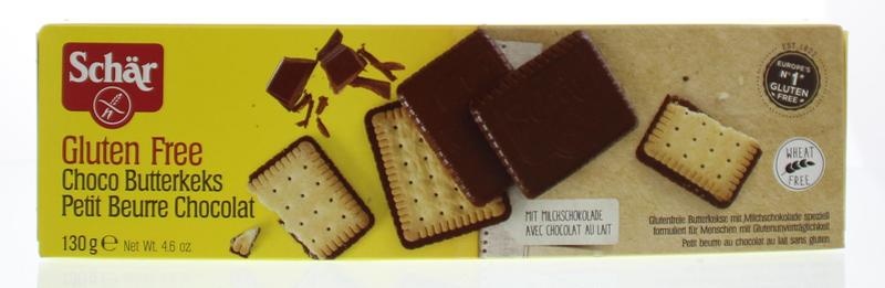 Dr Schar Dr Schar Butterkeks (biscuit) chocolade (130 gr)
