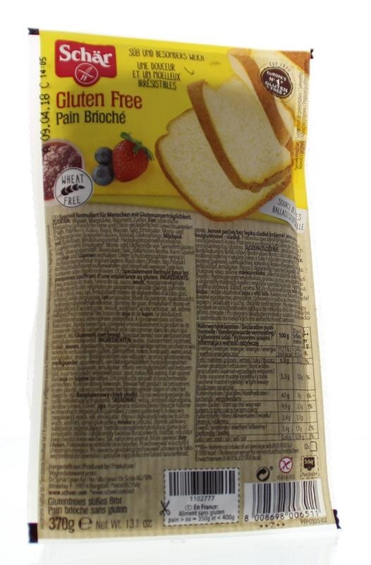 Dr Schar Dr Schar Pain brioche (370 gr)