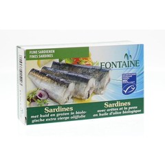 Fontaine Sardines met huid en graat (120 gr)
