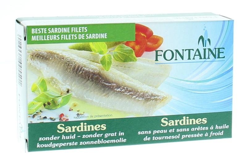 Fontaine Fontaine Sardines zonder huid en graat (120 gr)