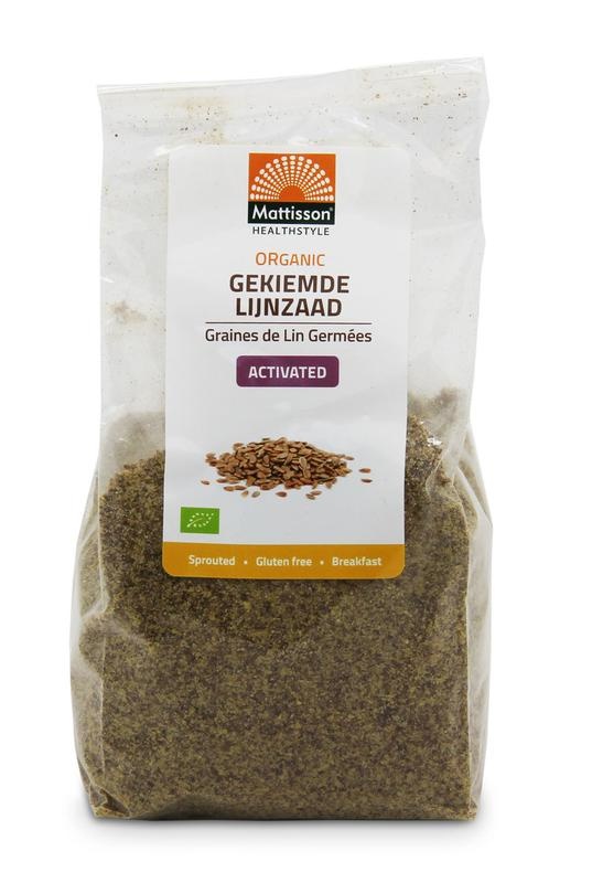 Mattisson Mattisson Organic gekiemde lijnzaad gemalen omega 3 bio (180 gr)