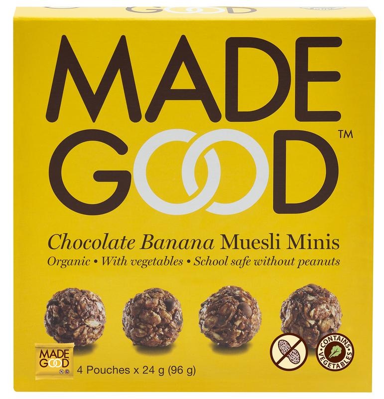 Made Good Granola minis chocolate banana 24 gram (4 zakjes)