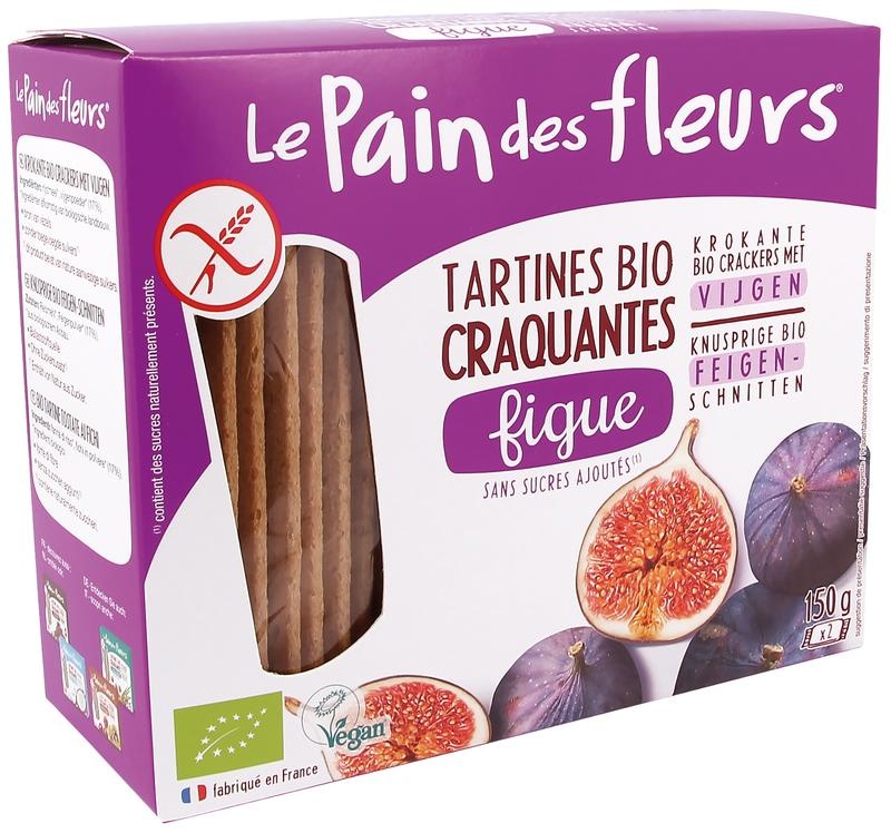 Pain Des Fleurs Pain Des Fleurs Krokante bio crackers met vijg bio (150 gr)