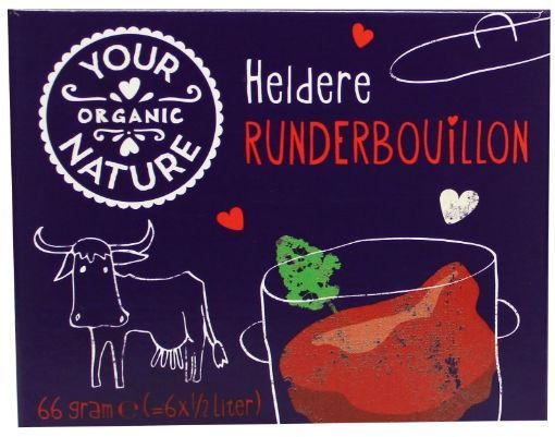 Your Organic Nat Your Organic Nat Runderbouillon helder zonder gist bio (66 gr)