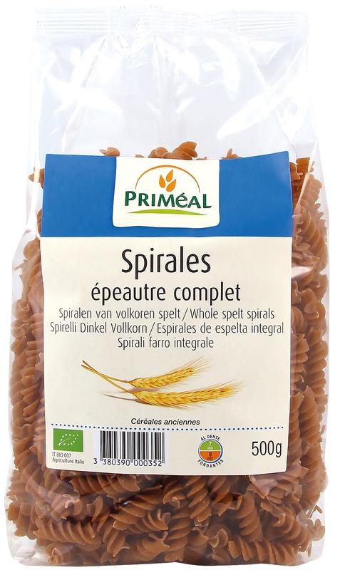 Primeal Primeal Spelt spiralen volkoren bio (500 gr)