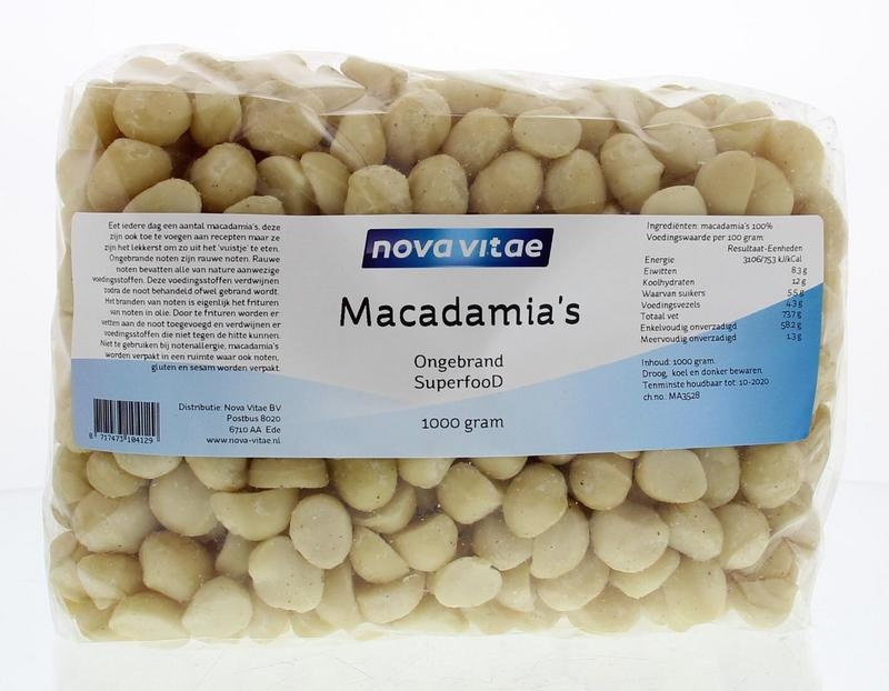 Nova Vitae Nova Vitae Macadamia ongebrand raw (1 Kilogr)