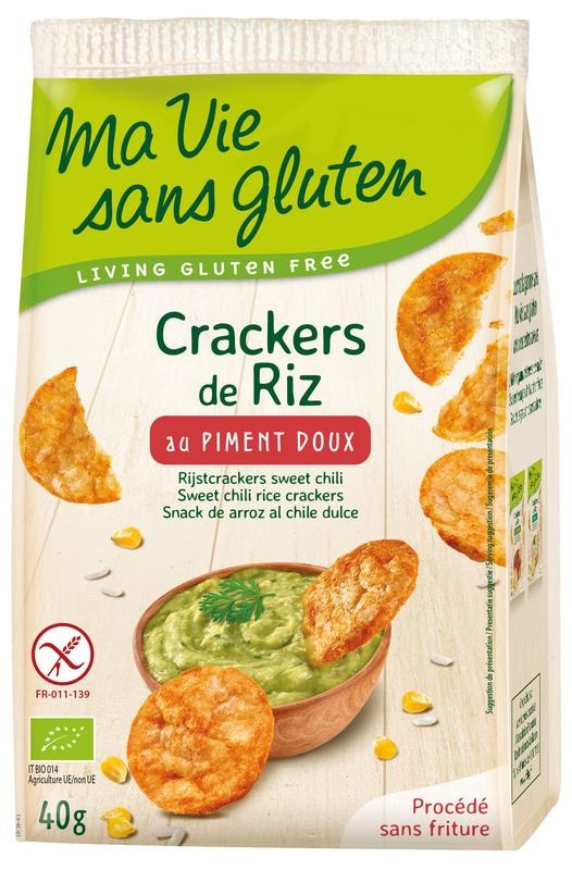 Ma Vie Sans Ma Vie Sans Rijstcrackers sweet chili glutenvrij bio (40 gr)