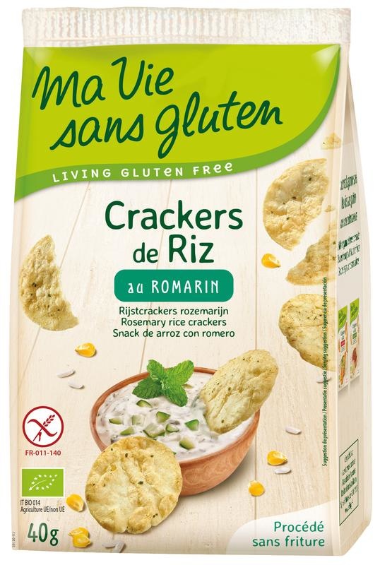 Ma Vie Sans Ma Vie Sans Rijstcrackers rozemarijn glutenvrij bio (40 gr)